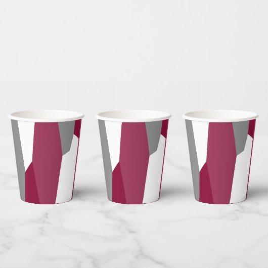 ピンク色のグレーと白 紙コップ (複数)