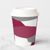 ピンク色のグレーと白 紙コップ (正面)