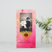 ピンク色のケルトハート、明るい赤紫色金ゴールドスパーク シーズンカード (スタンド正面)