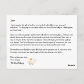 ピンク色のコインを持つ金ゴールド文字の王女 ポストカード (裏面)