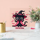 ピンク色のゴシック風の子猫 – 甘いがビーウィッチオーバーズ アクリルサイン (ウェディング)