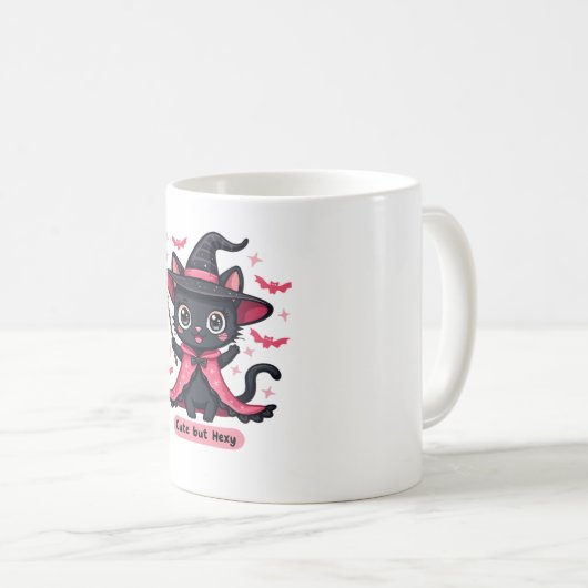 ピンク色のゴシック風の子猫 – 甘いがビーウィッチオーバーズ コーヒーマグカップ (正面右)