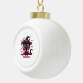 ピンク色のゴシック風の子猫 – 甘いがビーウィッチオーバーズ セラミックボールオーナメント (右)