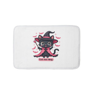 ピンク色のゴシック風の子猫 – 甘いがビーウィッチオーバーズ バスマット
