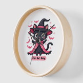 ピンク色のゴシック風の子猫 – 甘いがビーウィッチオーバーズ 壁時計 (傾斜)