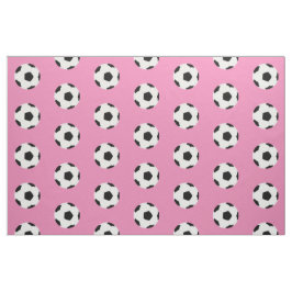 ピンク色のサッカーボールのパタガーリーーン ファブリック