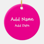 ピンク色のサッカーボール セラミックオーナメント (裏面)