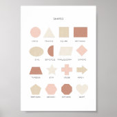 ピンク色のシェイプ教室の装飾 ポスター (正面)