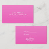 ピンク色のシェードモダンフレンド紹介カードを参照 紹介カード (正面/裏面)