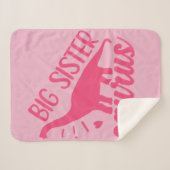 ピンク色のシスター・サウルス シェルパブランケット (正面(横))