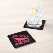 ピンク色のシスター・サウルス ペーパーコースター (インサイチュ)