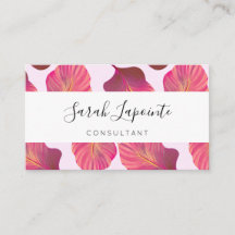 ピンク色のシックなトロピカル葉