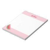 ピンク色のスイカパーソナライズされた&タイトルまたは名前 ノートパッド (回転)