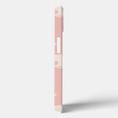 ピンク色のスカルに漫画の白エンボス文字効果 Case-Mate iPhoneケース (裏面 / 右)