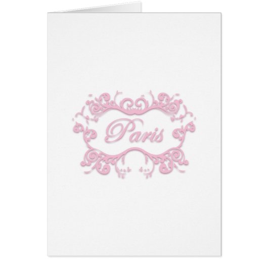 ピンク色のスクロール付きパリ (正面)