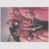 ピンク色のスケルトン姉妹の開花 薄葉紙 (正面)