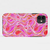 ピンク色のステンドグラス抽象芸術 Case-Mate iPhoneケース (裏面(横))