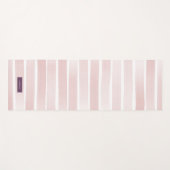 ピンク色のストライプ色かわいらしパーソナライズされた ヨガマット (正面(横))