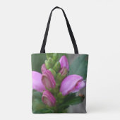 ピンク色のターレヘッドの花 トートバッグ (裏面)