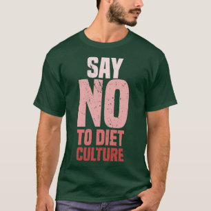 ピンク色のダイエット文化にノーと言う Tシャツ