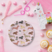 ピンク色のダックシュント品種パターン ペーパープレート (パーティー)