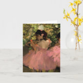 ピンク色のダンサー カード (黄色い花)