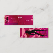 ピンク色のダンサー スキニー名刺 (正面/裏面)