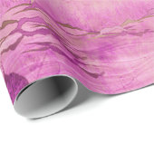 ピンク色のチノイスリーの鳥の脱毛 ラッピングペーパー (ロールコーナー)