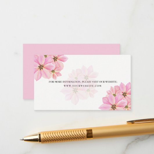 ピンク色のチューリップ結婚のエンクロージャカード エンクロージャーカード (正面/裏面インサイチュ)