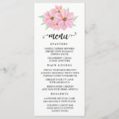 ピンク色のチューリップ結婚ズ メニュー (正面)