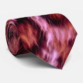 ピンク色のチーズプリント ネクタイ (ロール)