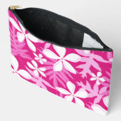 ピンク色のティアパターン アクセサリーポーチ (見開き)