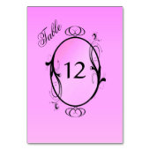 ピンク色のテーブル番号 テーブルナンバー (裏面)