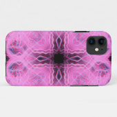 ピンク色のトレイル模様 Case-Mate iPhoneケース (裏面(横))