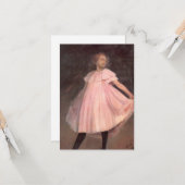 ピンク色のドレスを着た少女ダンサー カード (正面/裏面インサイチュ)