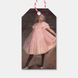ピンク色のドレスを着た少女ダンサー ギフトタグ