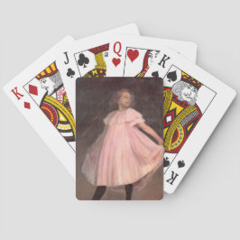 ピンク色のドレスを着た少女ダンサー トランプ