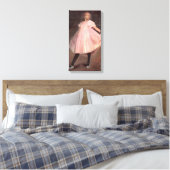 ピンク色のドレスを着た少女バレエダンサー キャンバスプリント (インサイチュ (寝室))