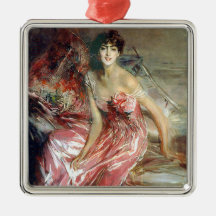 ピンク色のドレスを着た美しい若い女性