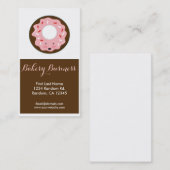 ピンク色のドーナツカスタムのベーカリーの名刺 名刺 (正面/裏面)