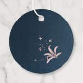 ピンク色のネイビーブルー フェイバータグ (裏面)