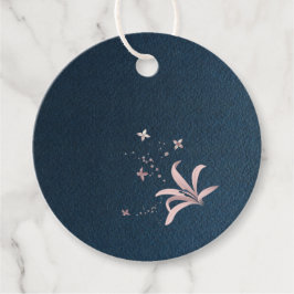 ピンク色のネイビーブルー フェイバータグ