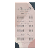 ピンク色のネイビーモダンル抽象芸術形状ニュートラル ラックカード (裏面)