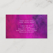 ピンク色のネオンの点滅 名刺 (裏面)
