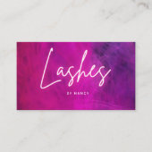 ピンク色のネオンの点滅 名刺 (正面)