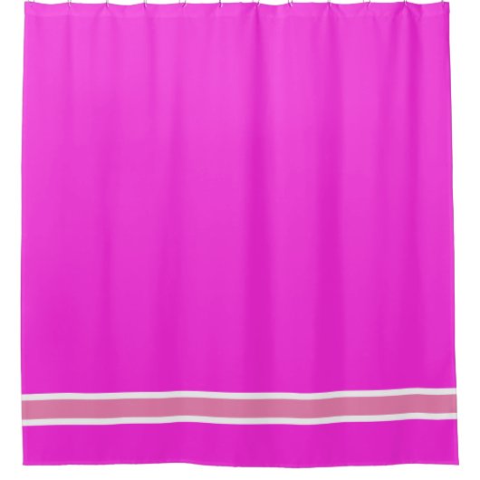 ピンク色のネオン電気ファシストライプア シャワーカーテン (正面)