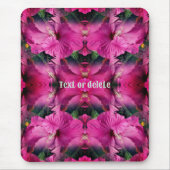 ピンク色のハイビスカスの花が増パーソナライズされた加 マウスパッド (正面)