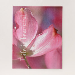 ピンク色のハナミズキの花 ジグソーパズル