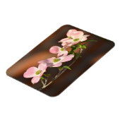 ピンク色のハナミズキの花 マグネット (左側)