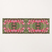 ピンク色のハナミズキ絵画の花の抽象芸術 ヨガマット (正面(横))